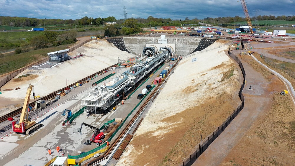 Chiltern+South+Portal+TBM+Florence+from+drone+May+2021